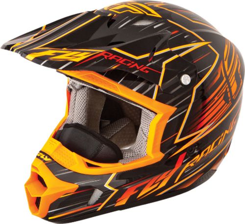 Fly racingkinetic pro cold weather helmet speed orange/black - 6 sizes