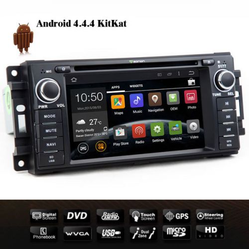 Android 4.4.4 quad-core 6.2&#034; car dvd gps mutual control-jeep wrangler/journey
