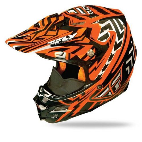 Fly racing f2 graphics snow helmet orange/black xs