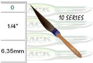 Mack sword pinstripe/pinstriping brush series 10 size 0