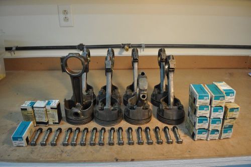 1973/74 pontiac super duty forged connecting rods &amp; pistons with nos bolts nuts