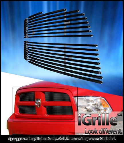 Fits 2009-2012 dodge ram 1500 black stainless steel billet grille grill insert