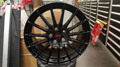 18&#034; subaru 2015 wrx sti set of wheels black 15 spoke