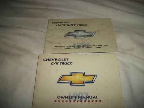 Chevrolet 1997 c/k truck owners and warranty manuals