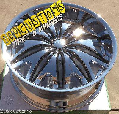22" wheels & tires vw820 chrome navigator 2007 2008 2009 2010 2011 2012