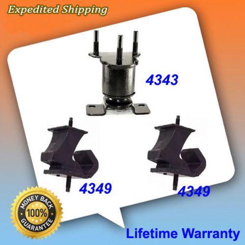 Engine motor &amp; trans. mount 3pcs for 05-13 nissan frontier 2.5l a4349 a4343 m979
