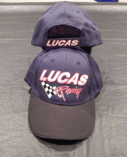 Lot of 2 lucas oil racing embroidered baseball cap hats new mx nhra racing