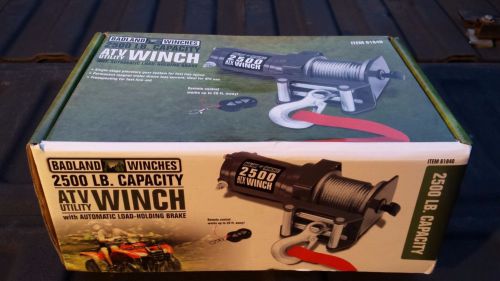 New badlands 2500 lb. atv/utility trailer electric winch with wireless remote