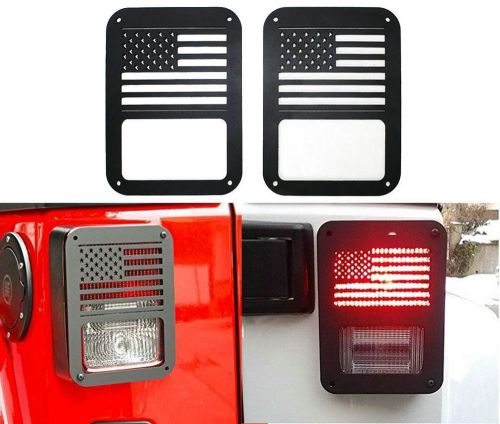 2 x tail lamp tail light cover protector for jeep wrangle2007-2015 usa flag