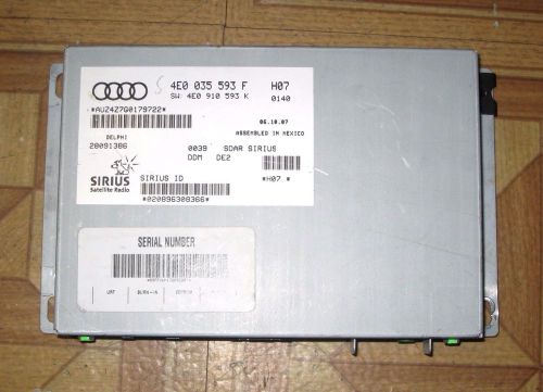 Audi a5 a6 a8 s5 s6 q5 sirius satellite radio receiver 4e0035593f 4e0910593k oem