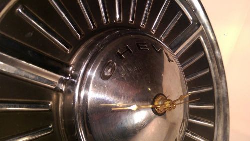 1960&#039;s chevy nova hubcap clock home made