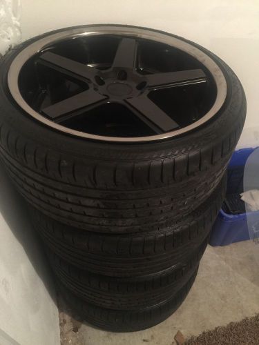 Niche 20&#039; rims and tires 5x120 staggered  black like new!