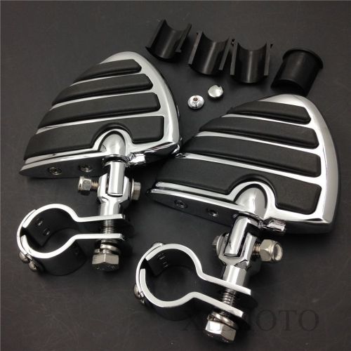 1&#034; 1-1/4&#034; wing rubber front foot rest pegs for harley engine guard highway metri
