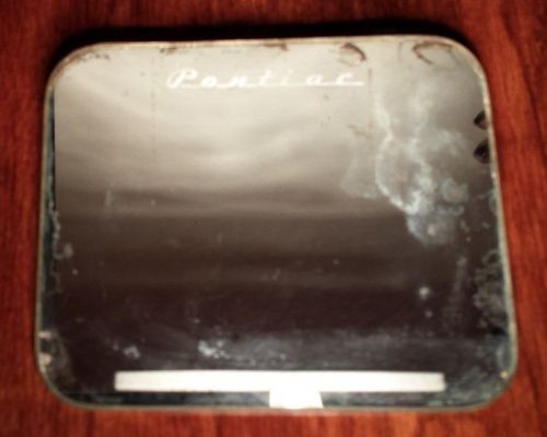 Vintage original  pontiac clip on sun visor vanity mirror 1930&#039;s-1950&#039;s  6&#034; x 5&#034;