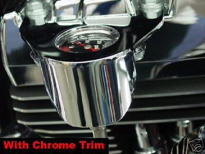 Chrome gauge trim for jerzee customs and  harley davidson oil pressure kits