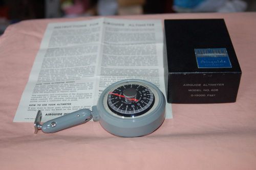 Vintage airguide altimeter gauge with swivel mount instructions and original box