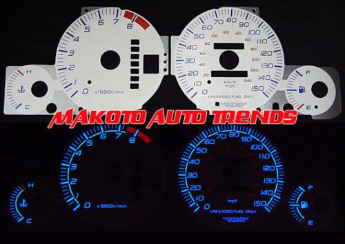 150mph indiglo gauge silver reverse glow face new for 97-02 honda prelude auto
