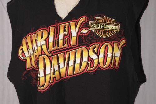 Harley-davidson nottingham england uk men&#039;s size l large sleeveless t-shirt