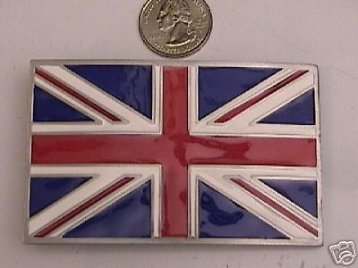 Union jack belt buckle british flag motorcycle badge nice quality usa made