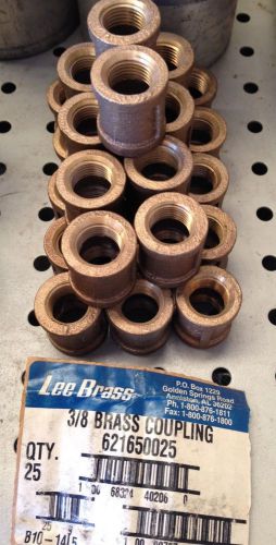 3/8&#034; brass coupling npt fitting pipe female thread nos