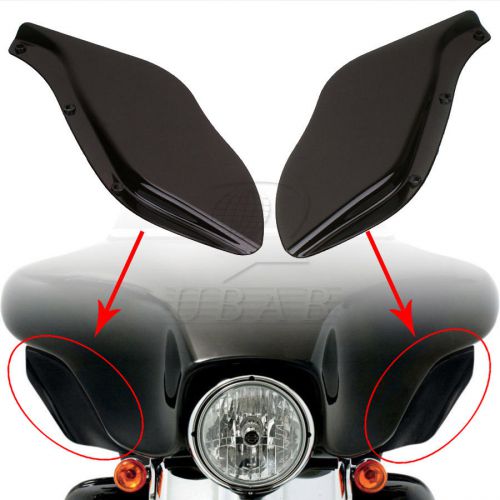 Black abs side fairing air deflector for harley glide 1996-2013 classic electra