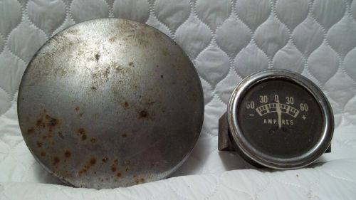 Vintage gas cap &amp; amperes meter