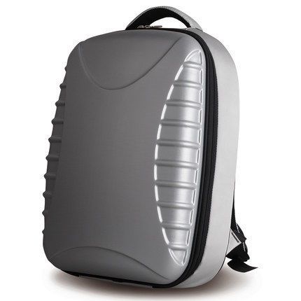 Aero hardcase/softback motorcycle backpack color-shade silver/aluminum