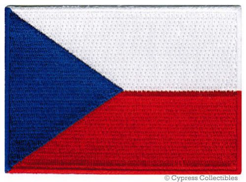 Czech heritage biker patch czechoslovakia republic flag embroidered iron-on