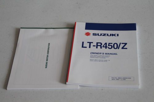 Suzuki owner owners manual guide 2007 lt-r450 lt r450 z atv quadracer