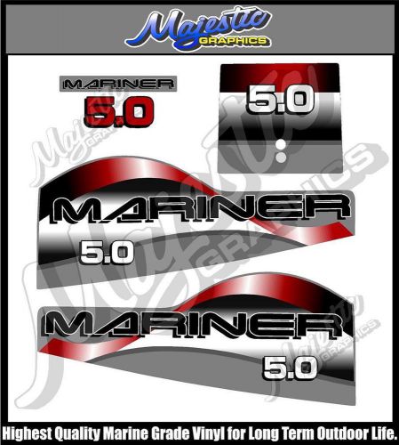 Mariner 5.0 hp  - outboard decal set