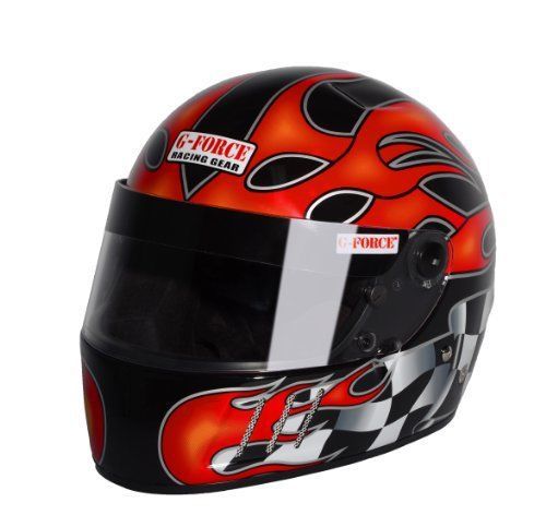 G-force 3025lrgmb pro vintage matte black large sa10 full face racing helmet