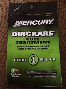Mercury quickare fuel treatment .6 oz all grades gas &amp; ethanol blends 8m0055288