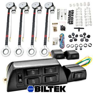 Complete 4 door car kit with 7 switches slim power window upgrade conversion kit