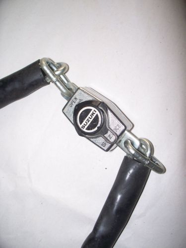 Suzuki motorcycle chain lock w/ 2 keys vintage mid 80&#039;s