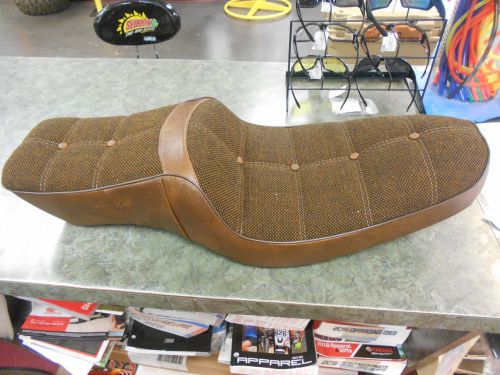52112-80 new old stock harley davidson 100% nylon brown fabric custom seat l@@k