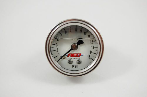 [6101] aed 0-15 psi liquid filled fuel pressure gauge holley edelbrock