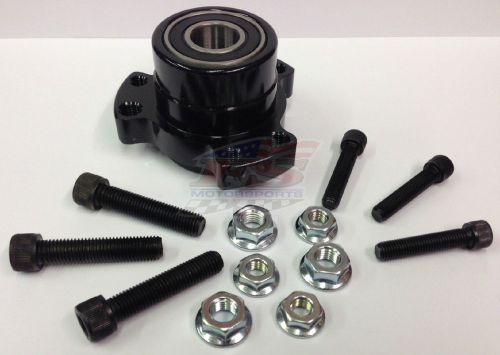 Quarter midget black front hub with bearings &amp; hardware- both 1/4&#034; &amp; 5/16&#034;