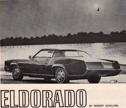 Vintage original 1967 cadillac eldorado motor trend road test- 2- 8&#034; x 11&#034; pages