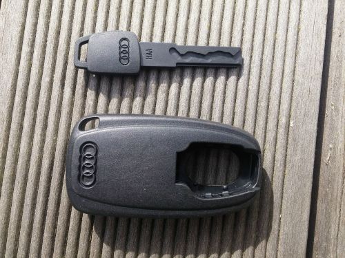 Audi oem genuine wallet emergency plastic spare key fob glove box + chip