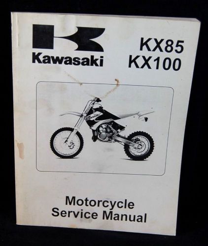 2001 kawasaki kx85,kx100 motorcycle service manual oem #99924-1265-01