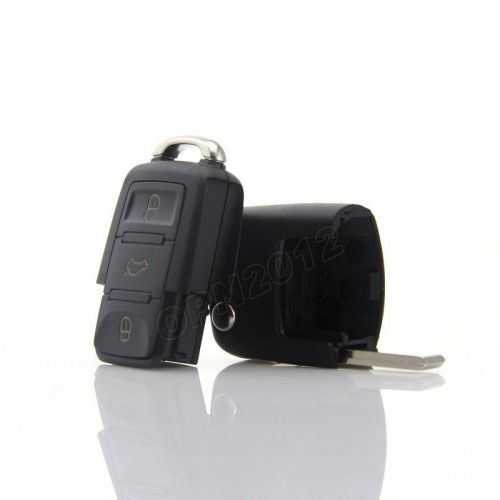 New remote folding key shell case 3 buttons fob fits for volkswagen passat golf