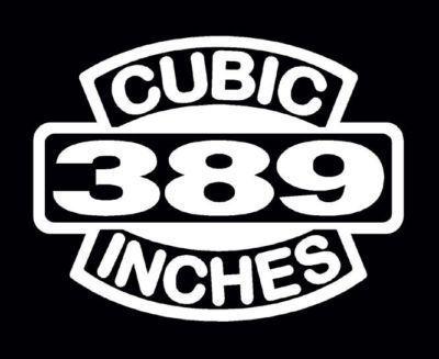 2 v8 389 cubic inches engine decal set 389 ci emblem stickers