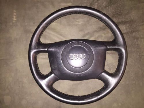 96-01 audi a4 s4 b5 4-spoke steering wheel w/ airbag black 4b0880201q 4d0419091f