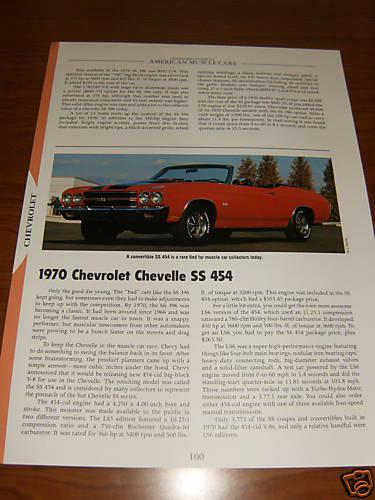 ★★1970 chevy chevelle ss 454 specs info photo 70 ls6 ls5 ss454★★