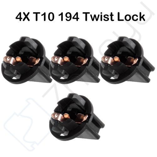 4pcs twist lock wedge base socket 168/194 t10 for instrument panel dash light