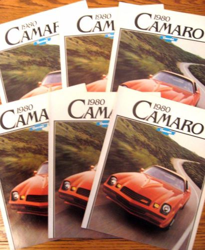 1980 chevy camaro brochure lot:  6 pcs, xlnt original z28