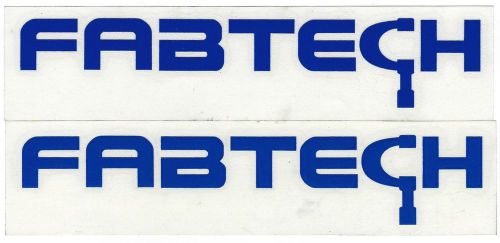 Fabtech racing decals stickers 7-3/4 inches long size new set of 2 blue diecut