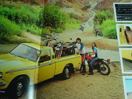 1977 toyota half-ton trucks auto brochure , 11&#034; x 11&#034;, 12 pgs. colorful detail