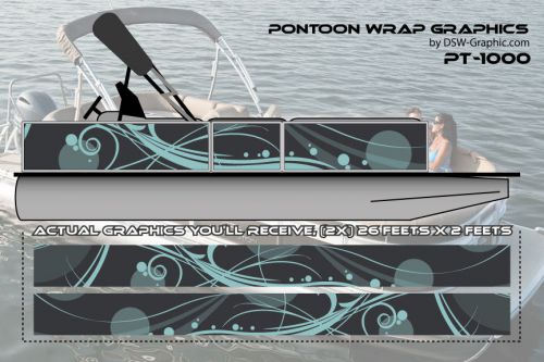 **new and unique** diy wrapping pontoon wrap graphics decal stickers