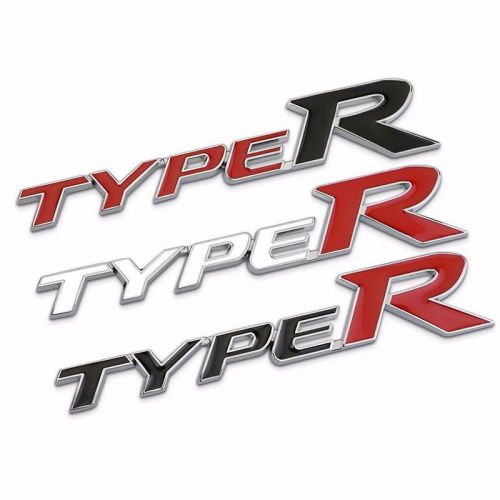 Type r 100% 3d metal car auto badge emblem sticker tuning styling new 3 colors
